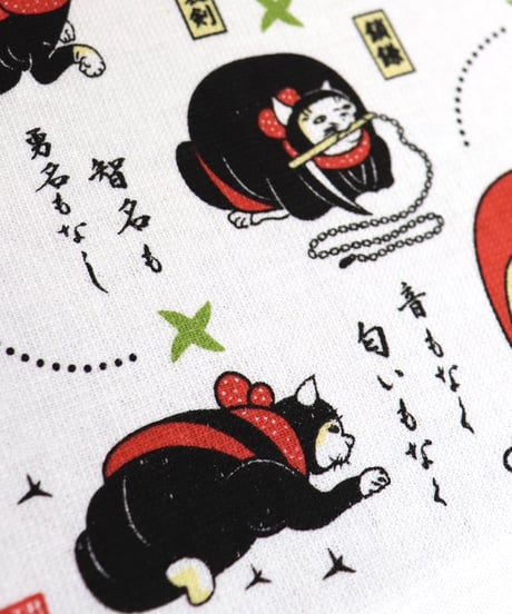 ふんわりガーゼハンドタオル 猫忍者/Gauze hand towel NEKONINJA