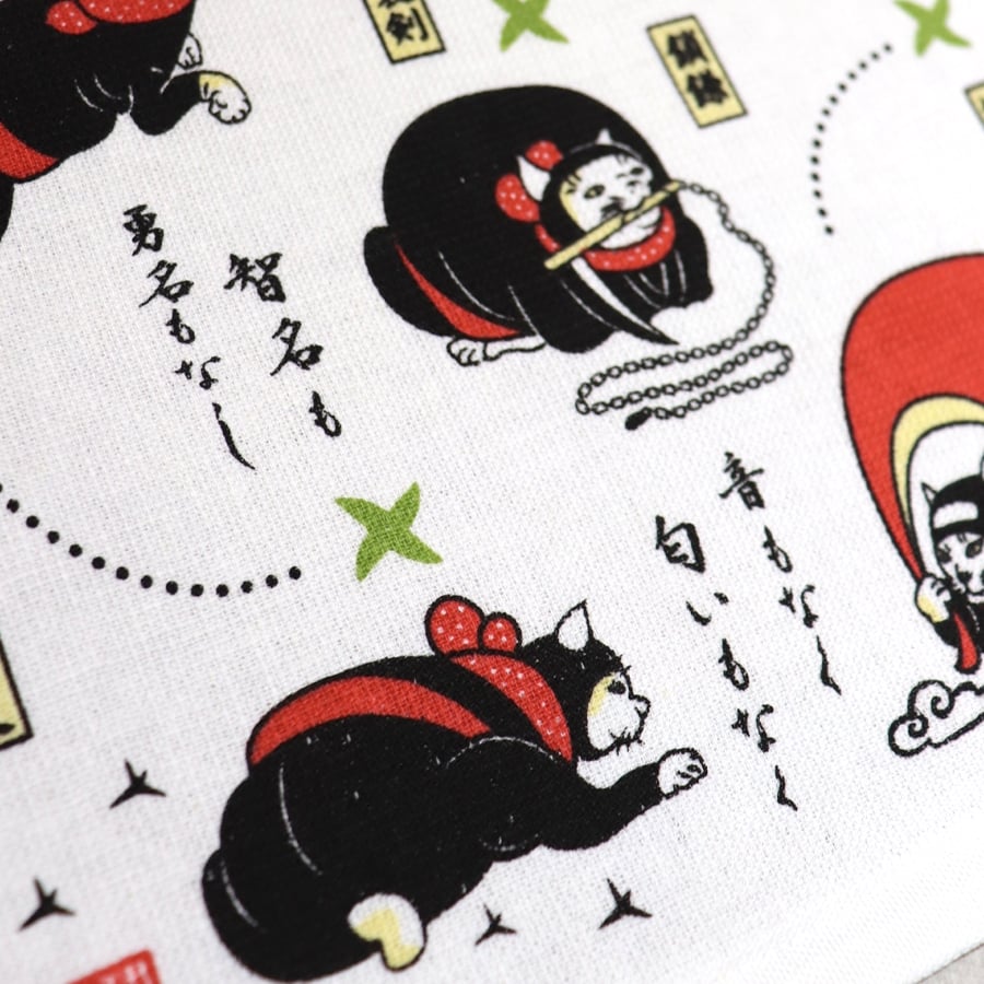 ふんわりガーゼハンドタオル 猫忍者/Gauze hand towel NEKONINJA |