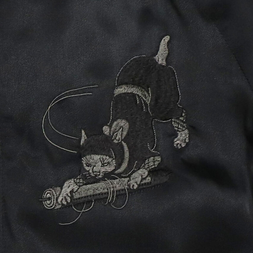 伊賀くみひも 忍者スカジャン/IGAKUMIHIMO NINJA SUKAJAN(BLACK) 伊賀くみひも 忍者スカジャン/IGAKUMIHIMO NINJA SUKAJAN(BLACK)