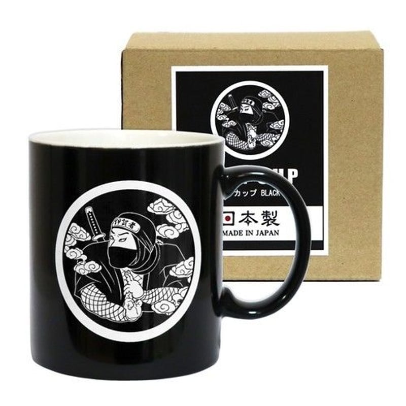 家紋忍者マグカップ/KAMON NINJA Mug(BLACK) | 伊賀の京丸屋