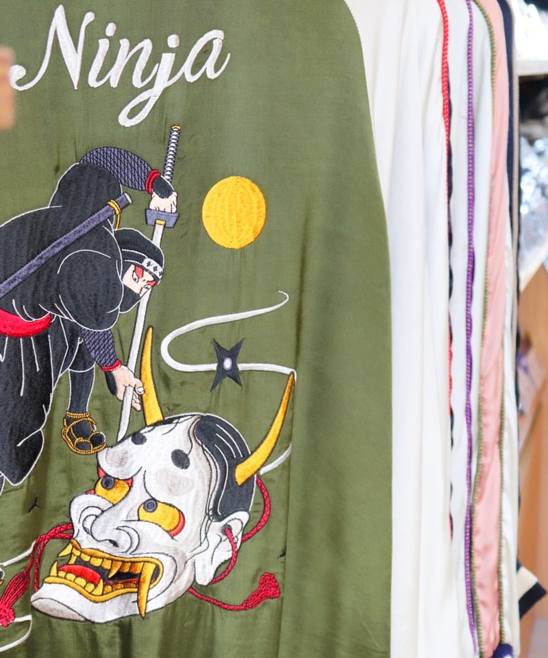 H*K様 絶版ニンジャのスカジャン 伊賀くみひも 忍者スカジャン/IGAKUMIHIMO NINJA SUKAJAN(GR×BE)
