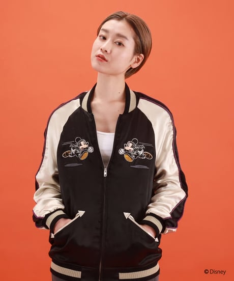【再入荷無し】伊賀くみひも MICKEYスカジャン/IGAKUMIHIMO MICKEY SUKAJAN(BK×BE)
