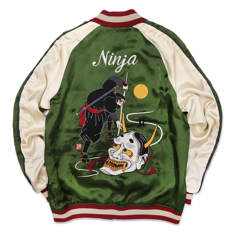 伊賀くみひも 忍者スカジャン/IGAKUMIHIMO NINJA SUKAJAN(GR×BE) 伊賀くみひも 忍者スカジャン/IGAKUMIHIMO NINJA SUKAJAN(GR×BE)