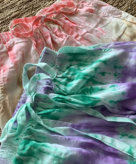 TT/Tie dye Candy Color Easy Pants
