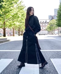 Glossy Black Stretch 4slider Skirt