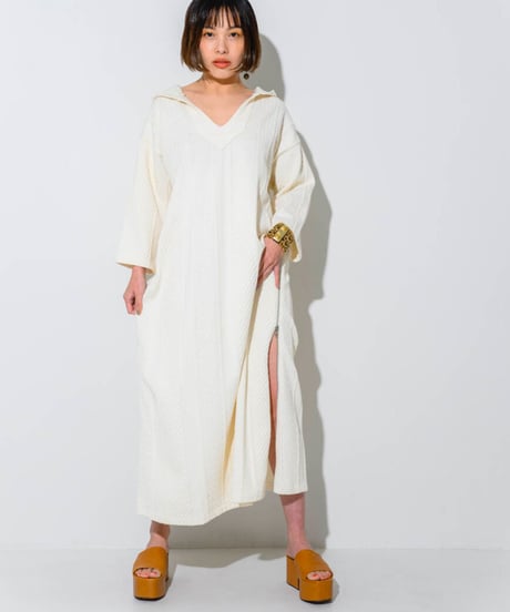 Luxe Holiday メキシカンパーカワンピース（Off White)