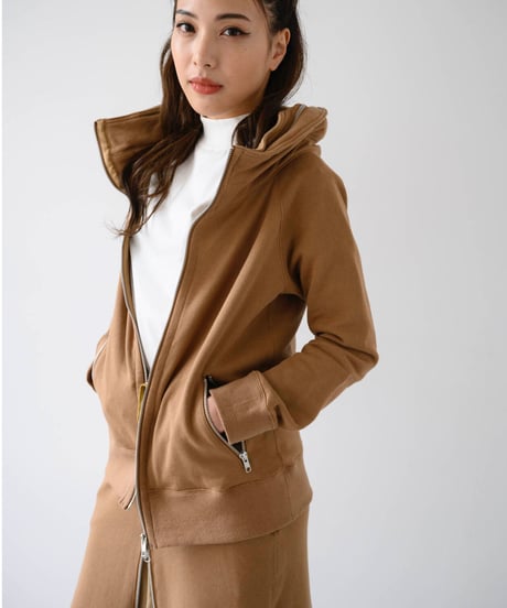 Basic Sweat Big Hood Jacket/Camel