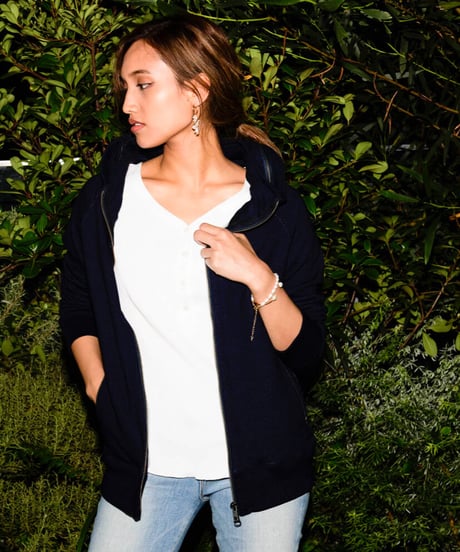 Premium Indigo Sweat Big Hood Jacket