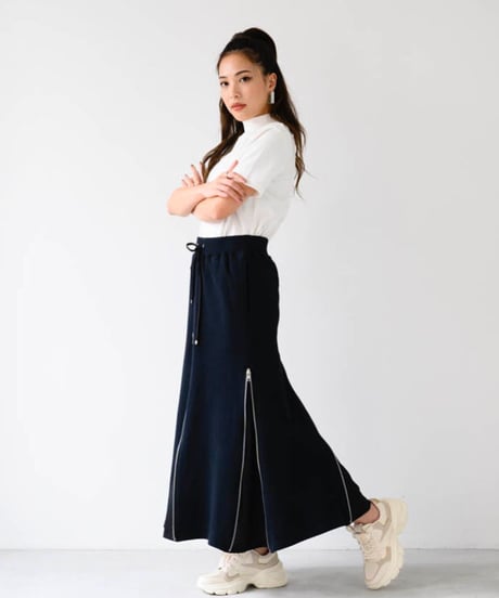 Basic Sweat 4slider Skirt/Black
