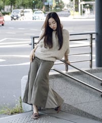 Olive Brown Stretch 4slider Skirt