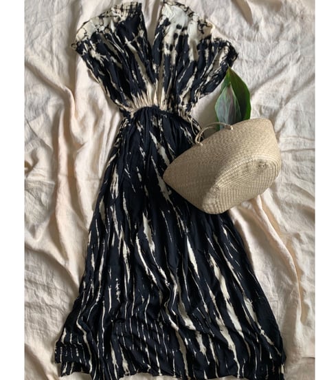 TT/Tie dye Butterfly Sleeve Summer Dress