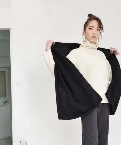 Wholegarment Slit High Neck Top