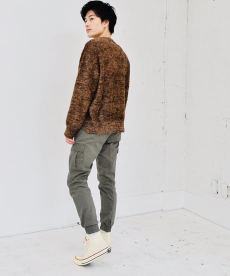 Cropped Stretch Cargo Jogger Pants