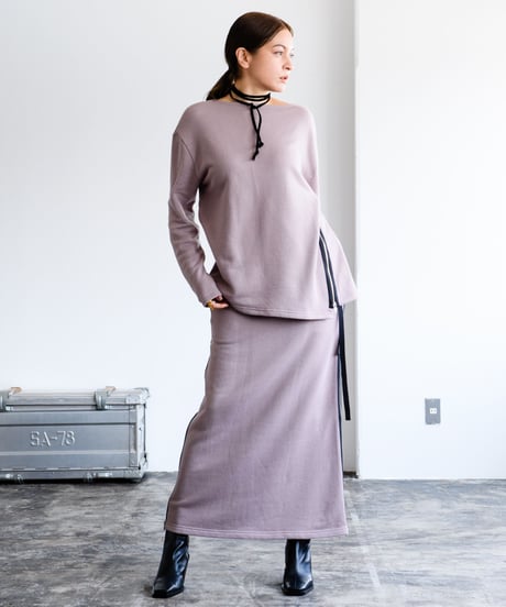 Uptown Sweat Slider Skirt（Oyster White/Mauve/Sumi Black）