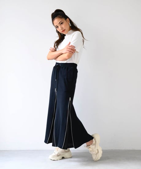 Basic Sweat 4slider Skirt/Black