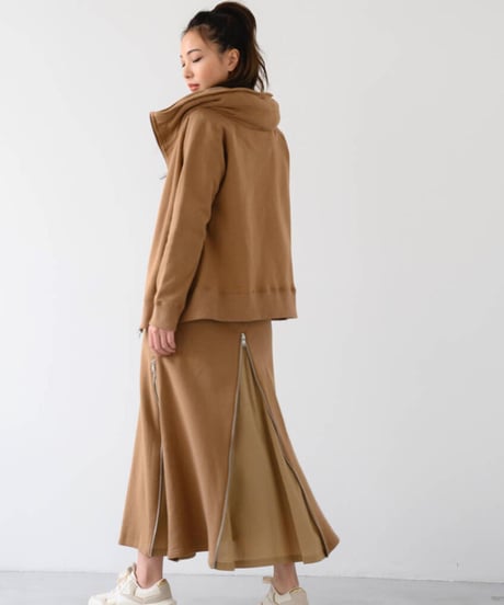 Basic Sweat Big Hood Jacket/Camel
