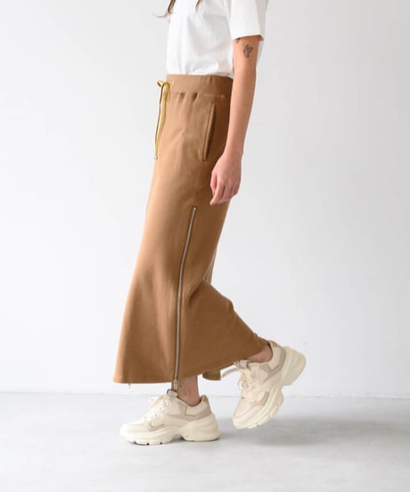 Basic Sweat 4slider Skirt/Camel