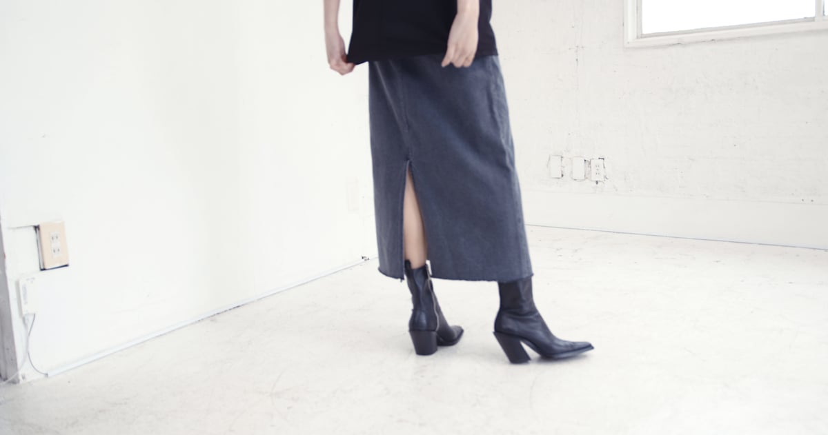 Trapeze Denim Skirt | UNBLEACHED