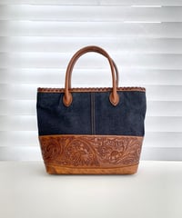 ★[Wastefreeキャンペーン]Carving&Denim ミニトートバッグ