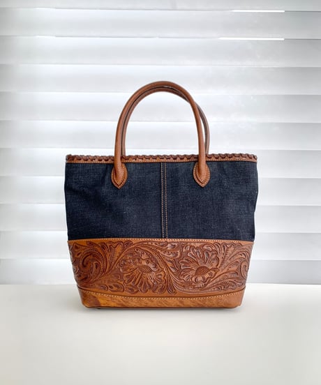 ★[Wastefreeキャンペーン]Carving&Denim ミニトートバッグ