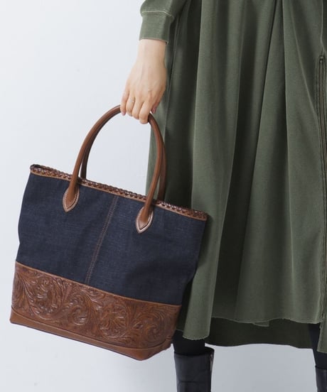 ★[Wastefreeキャンペーン]Carving&Denim トートバッグ