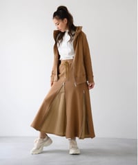 Basic Sweat 4slider Skirt/Camel