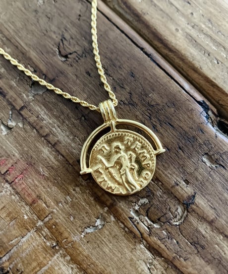 Greek Motif Coin Necklace