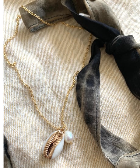 TT/Seashell＆Water Pearl Pendant