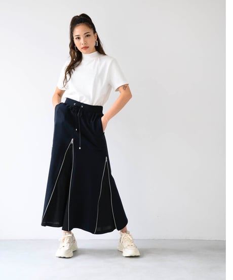 Basic Sweat 4slider Skirt/Black