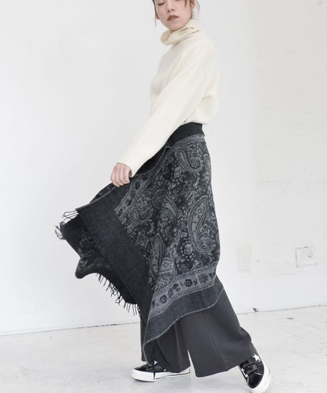 Wholegarment Slit High Neck Top