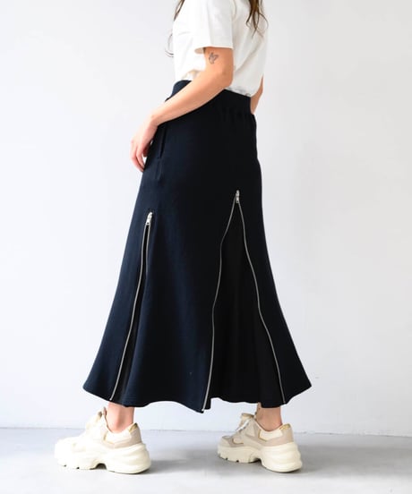 Basic Sweat 4slider Skirt/Black