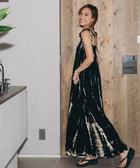TT/Tie dye Shoulder Ribbon Summer Dress