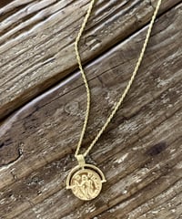 Greek Motif Coin Necklace