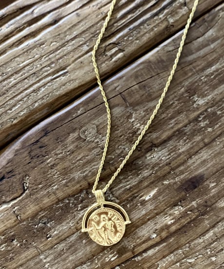 Greek Motif Coin Necklace