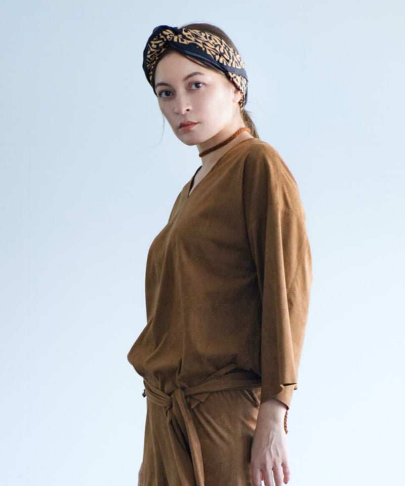 Riyadh Scarf（White/Camel） | UNBLEACHED