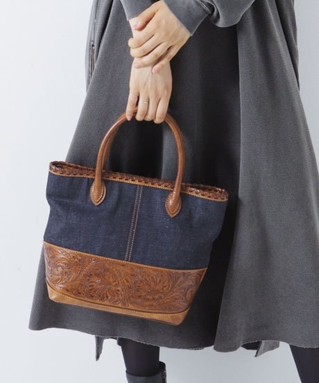 ★[Wastefreeキャンペーン]Carving&Denim ミニトートバッグ