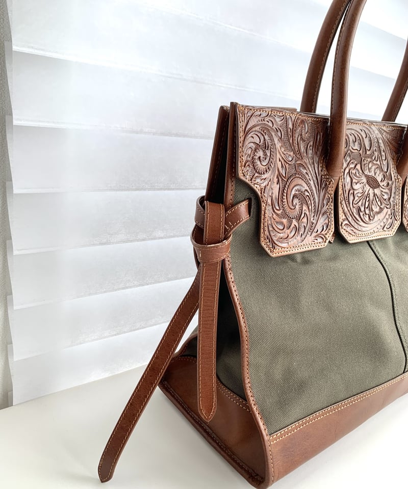 ☆[Wastefreeキャンペーン]Carving＆Canvas ボストンバッグ | UNBL