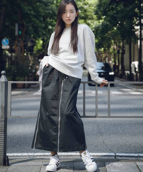 Glossy Black Stretch 4slider Skirt