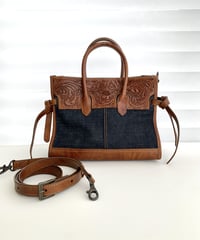 ★[Wastefreeキャンペーン]Carving&Denim ミニボストンバッグ