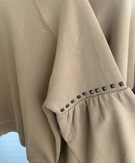 ★[Wastefreeキャンペーン]High Dence スウェットスタッズトップ