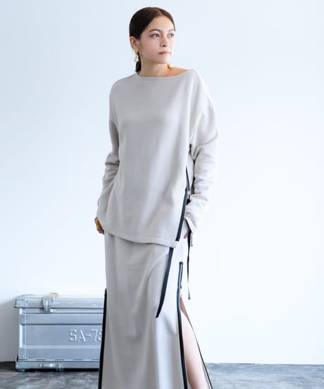 Uptown Sweat Slider Top（Oyster White/Mauve/Sumi Black）