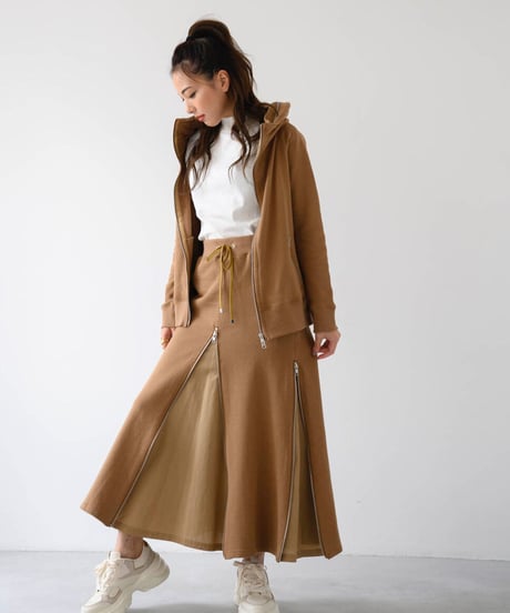 Basic Sweat Big Hood Jacket/Camel