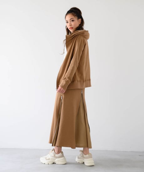 Basic Sweat Big Hood Jacket/Camel