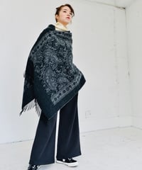 Multi Way Paisley Shawl（Black)