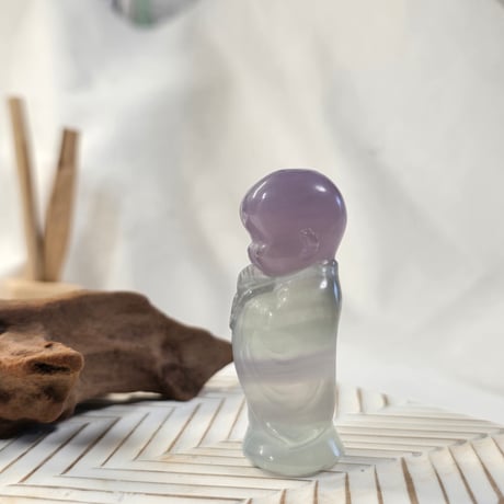 【SALE】慈悲と守護と導きを　イットリウムフローライトのお地蔵【A】