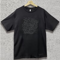 T-shirt　#SEED "Lamerei"(黒地/グレーインク)手刷