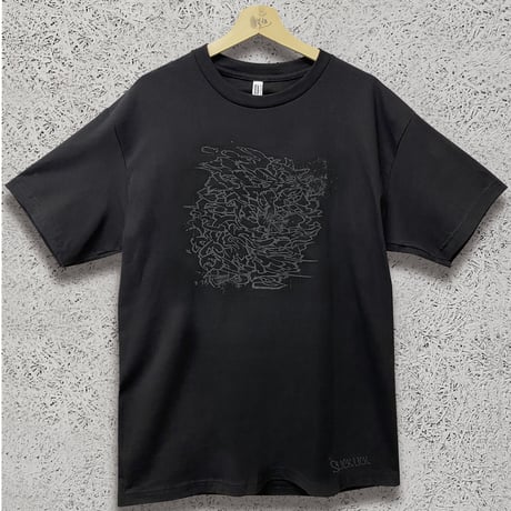 T-shirt　#SEED "Lamerei"(黒地/グレーインク)手刷
