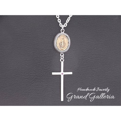 ［グランドガレリア］ GRAND GALLERIA シルバー925 ハンドメイド 聖母マリア 十字架 クロス ネックレス PDT-55