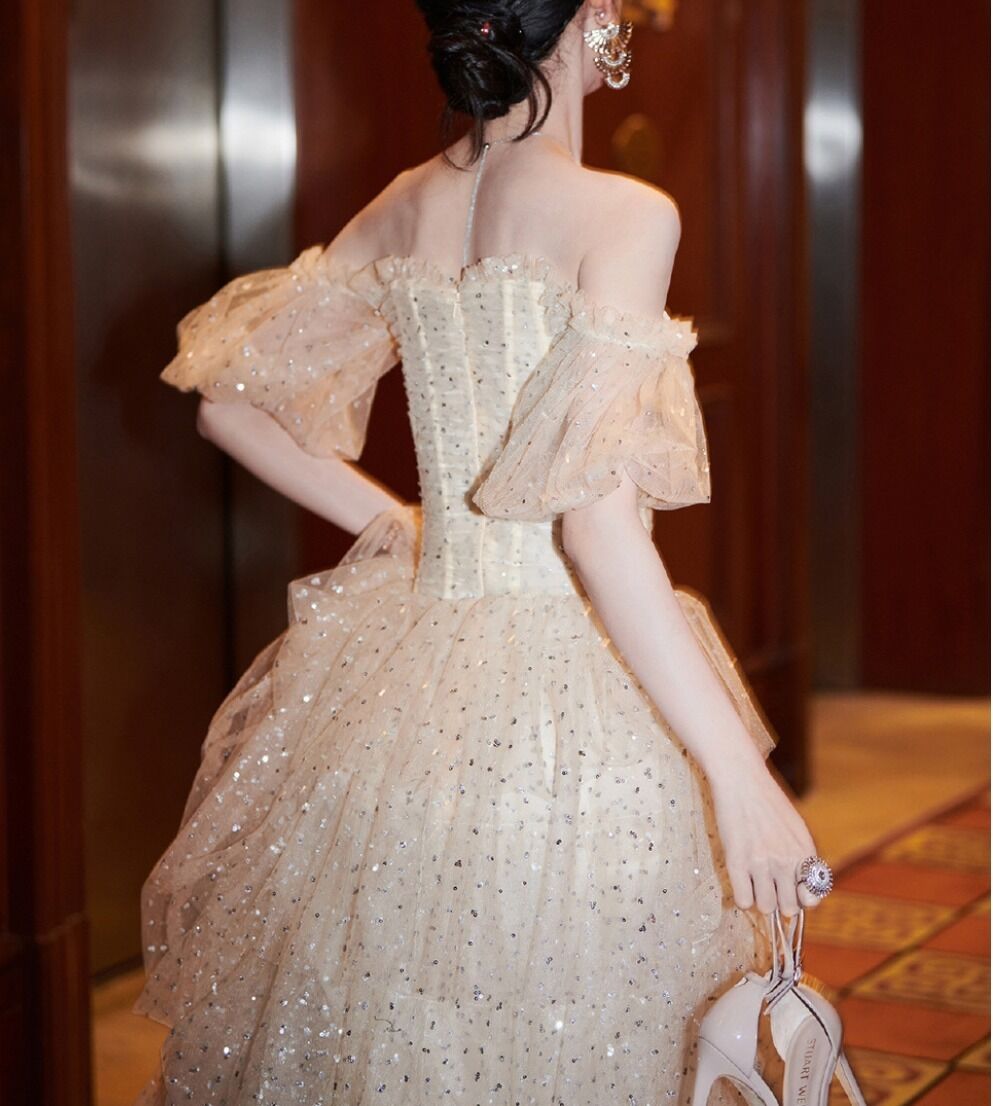 オフショルダーパーティー 結婚式 イブニングドレス | REFLET
