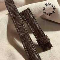 liz-379  B級品　リザード レザー 腕時計 ベルト ブラウン (ラグ幅18 mm - バックル幅16 mm)
